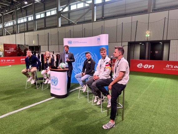 Ein Panel zu Sport und Nachhaltigkeit auf dem Greentech Festival.
