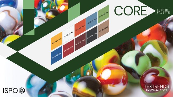 The Core Palette of Textrends Fall/Winter 26/27 displays ten colors