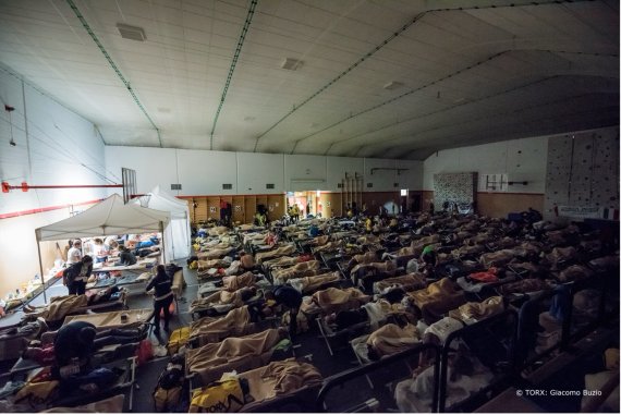 Voller Schlafsaal in Cogne