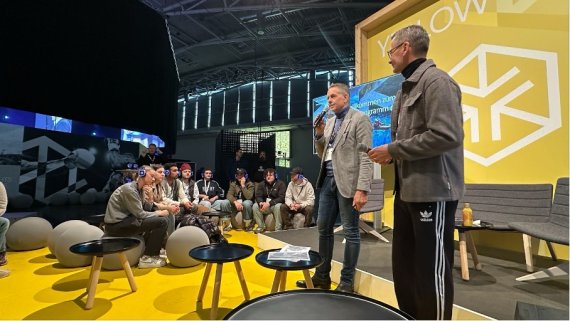 Begrüßung der Young Talents durch Stefan Herzog und Carsten Schürg