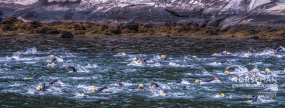 mb-EN-Top-5-Triathlon-Norseman Athletes while swimming in the Hardangerfjord.