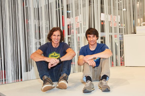 mb-Glowacz-und-Lama Stefan Glowacz und David Lama auf der ISPO MUNICH 2016