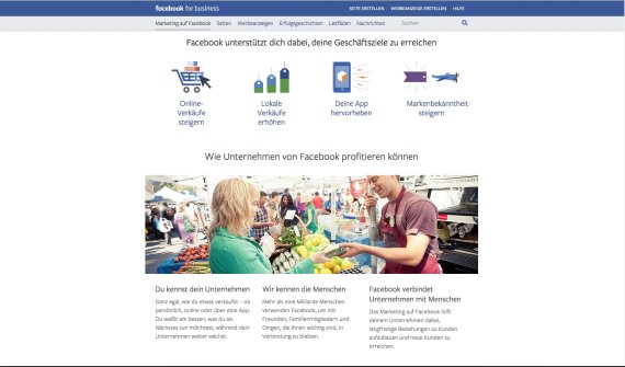 Facebook bietet Pakete für Unternehmen an, die kostenpflichtig gebucht werden können.