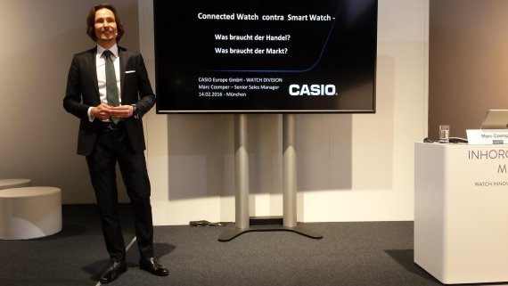 mb-en_Marc-Czemper-auf-Inhorgenta Marc Czemper held a speech about Smartwatches at the INHORGENTA MUNICH 2016.
