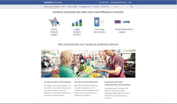 mb-DIe-eigene-facebook-page Facebook offers packages for companies, that can be booked to the owner's expense.