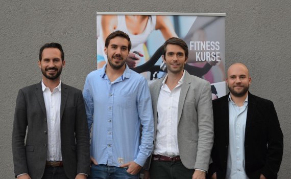 Fitengo und Urban Sports Club fusionieren (v.l.): Moritz Kreppel, Jan Wiesmann, Benjamin Roth und Daniel Blumberg.