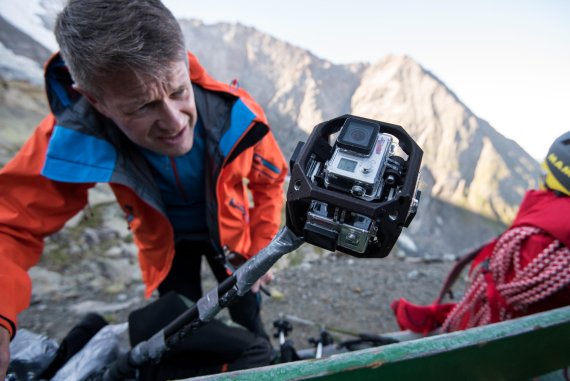 Rolf Schmid at the ascent to Mont Blanc