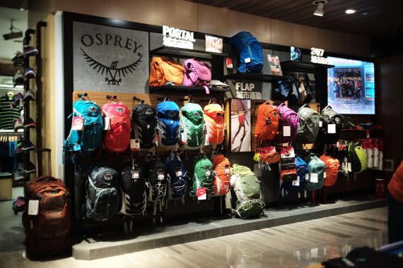 mb-Osprey-Huber Greater brand visibility: This year, Osprey has been working on an increased presence in department stores in China's first-tier cities.
