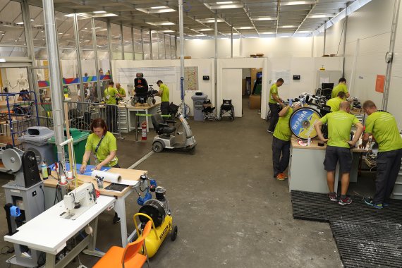 So sieht die Werkstatt in Rio aus: Ottobock bei den Paralympics.