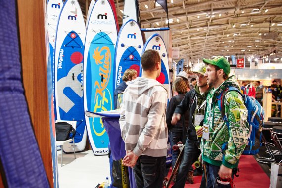 Auf der ISPO MUNICH informieren die SUP-Hersteller über die neuesten Modelle.