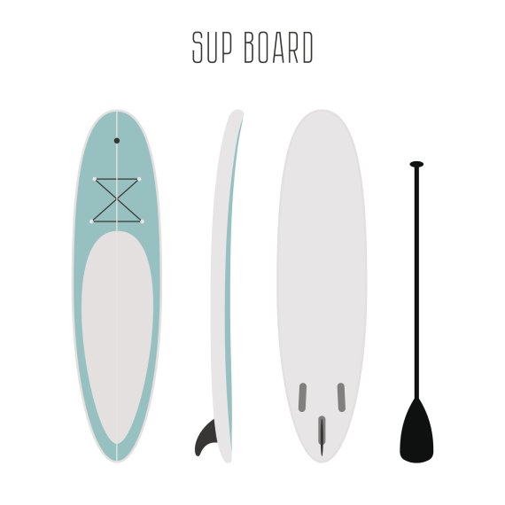 SUP Board: Länge, Breite und Dicke entscheiden über die Fahreigenschaften.