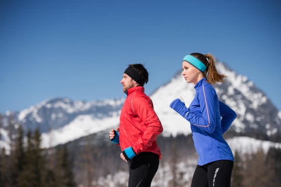 Richtig gekleidet: Running funktioniert auch im Winter im Komfortbereich.