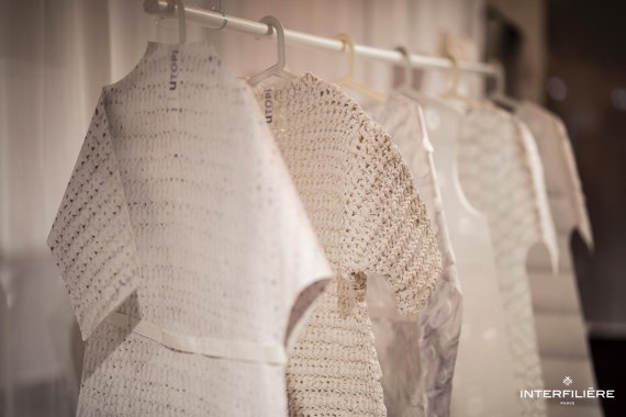 3D printed knit dresses with silcon from Jessica Haughton.