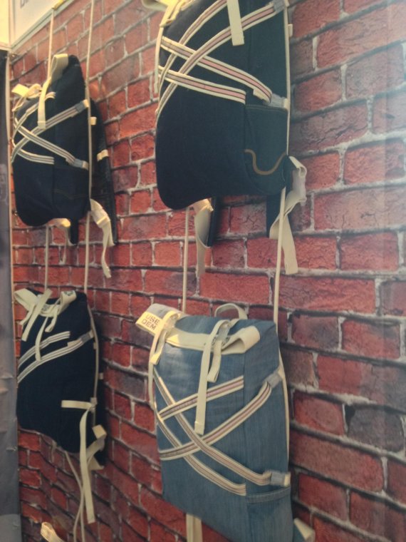 mb-170328-Upcycled jeans into backpacks from UseDem Photo credit ISPOcom Upcycled jeans into backpacks from UseDem.