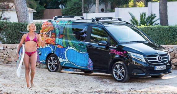 mb-170523-sonni_kunst Sonni Hönscheids zweite Leidenschaft ist die Kunst. Ihr Auto hat sie selbst bemalt.