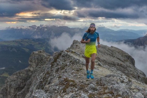 The trail-runner is on the road half of the year, either abroad or in the mountain ranges of the American West.