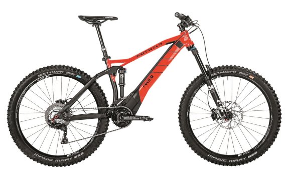 On this Rotwild MTB the sections are neatly laid and the battery is elegantly integrated in the frame.