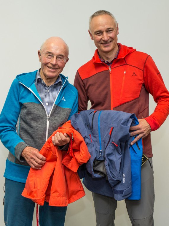 Seniorchef Hubert Schöffel, Jahrgang 1930, und sein Sohn und heutiger Schöffel-Inhaber Peter Schöffel, Jahrgang 1961.