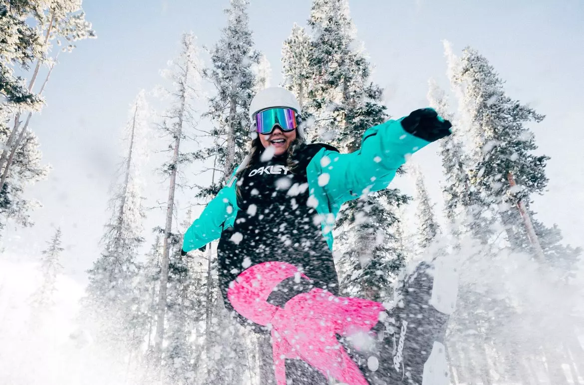 snowboarding girl