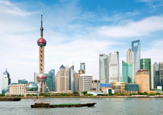 The Shanghai skyline The Shanghai skyline