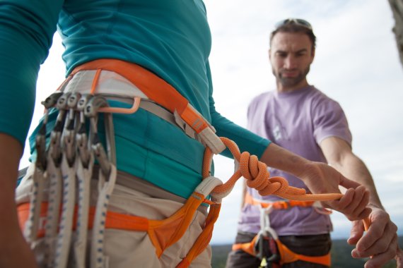 Responsible handling of safety equipment is a bedrock of climbing. Responsible handling of safety equipment is a bedrock of climbing.