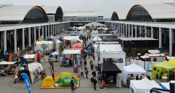 The open air area at the Outdoor in Friedrichshafen