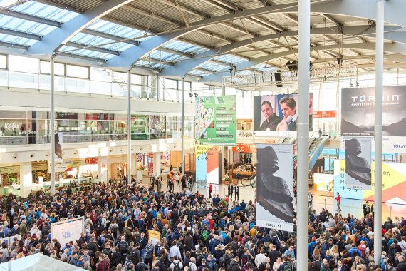 Entrance West of ISPO Munich. Entrance West of ISPO Munich.