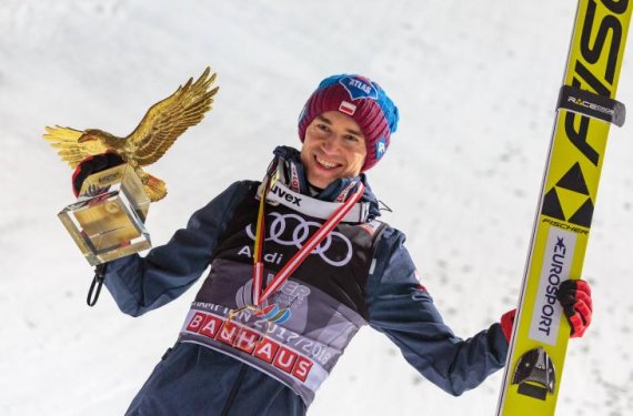 Kamil Stoch after his triumph at the Four Hills Tournament 2017/18