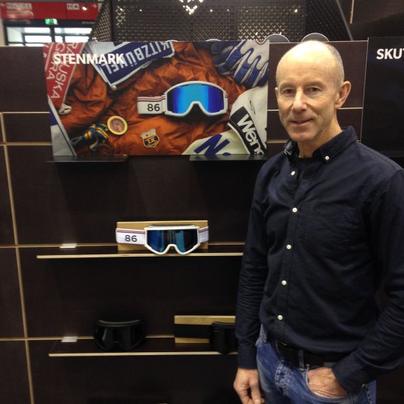 Ingemar Stenmark at the ski goggle manufacturer Spektrum at ISPO Munich 2018