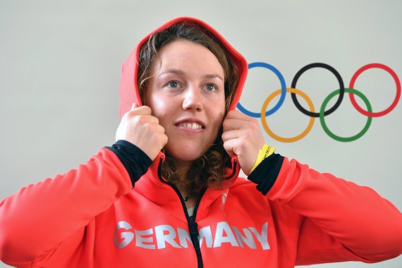 Laura Dahlmeier with the Germany hoodie which is also available for fans Laura Dahlmeier with the Germany hoodie which is also available for fans