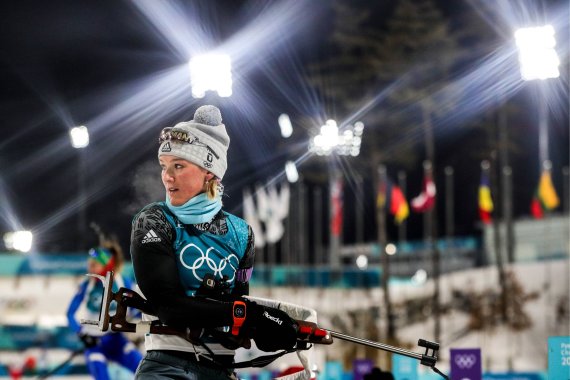 Denise Herrmann bei den Olympischen Spielen in Pyeongchang