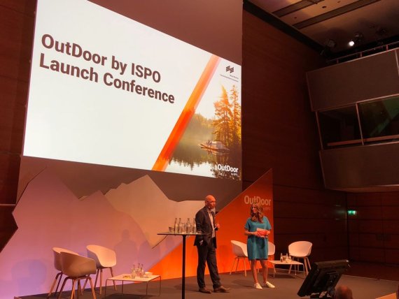 Messe München CEO Klaus Dittrich speaks at the Outdoor by ISPO Launch Conference