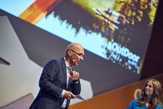 Chairman Klaus Dittrich at the OutDoor by ISPO Launch Event. Chairman Klaus Dittrich at the OutDoor by ISPO Launch Event.