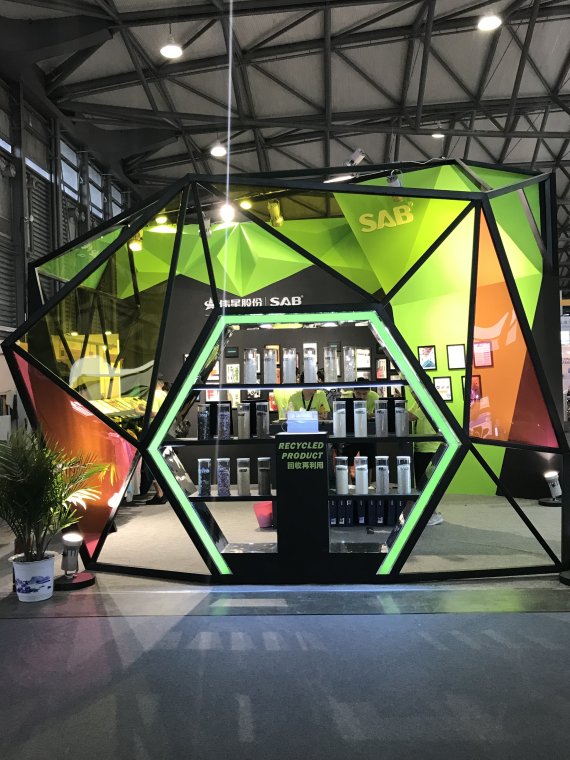 Credit: ISPO Textrends The SAB booth at ISPO Shanghai 2018
