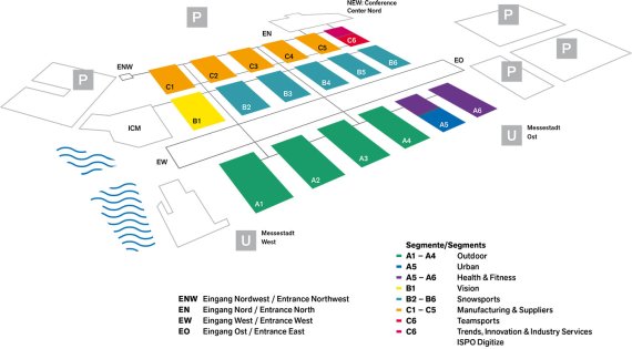 ISPO Munich Gelände- und Hallenplan 2019 ISPO Munich Gelände- und Hallenplan 2019
