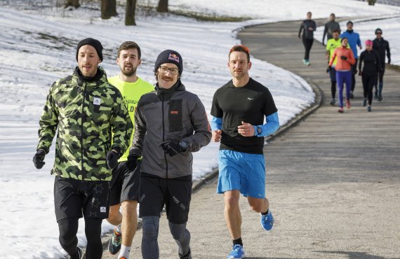 Credit: Red Bull Florian Neuschwander (front) already knows the Olympic Park quite well.