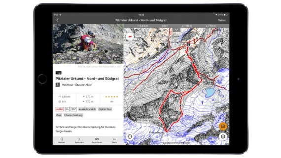 Credit: Deutscher Alpenverein e.V. Über 8000 Tourenbeschreibungen in der DAV App Alpenvereinaktiv