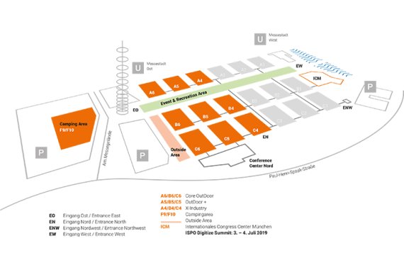 Hall plan of OutDoor by ISPO Hall plan of OutDoor by ISPO