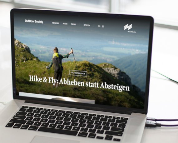 OutDoor Society am Laptopscreen