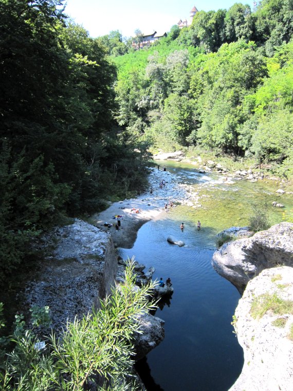 The river Fier is inviting for swimming and camping.