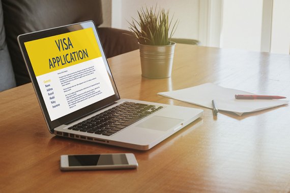 Visa Service on computer