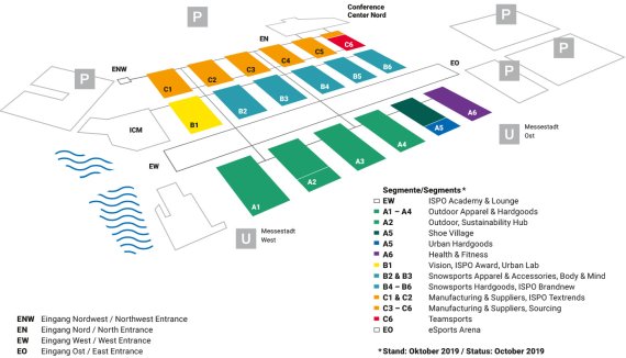 Hall plan ISPO Munich Hall plan ISPO Munich