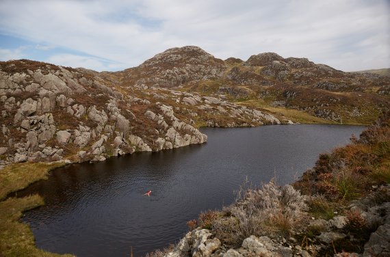 View on one of the 250 lakes of the Snowdonia National Park.