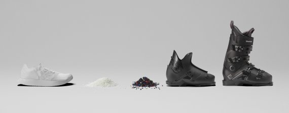 Salomon Concept Shoe Progression Vom Laufschuh zur Außenschale eines Skischuhs: Salomon plant die Integration von Teilen dieses nachhaltigen Konzepts für 2021