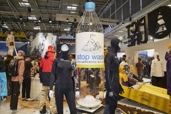 The topic of sustainability was dominant at Picture's stand at ISPO Munich 2020.