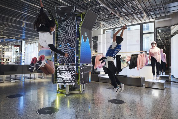 The Nike House of Innovation in Paris from the inside.