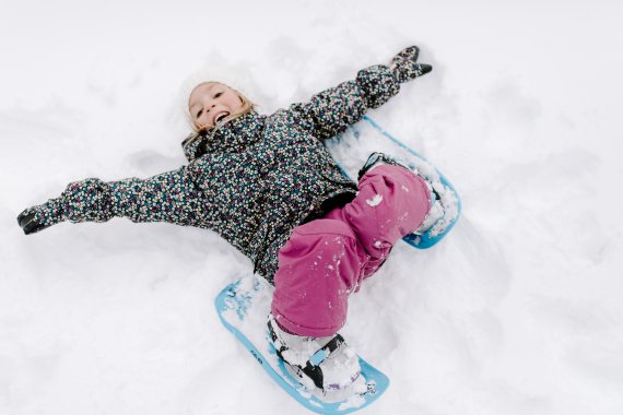 Snowshoeing can be done by any child without any special knowledge.