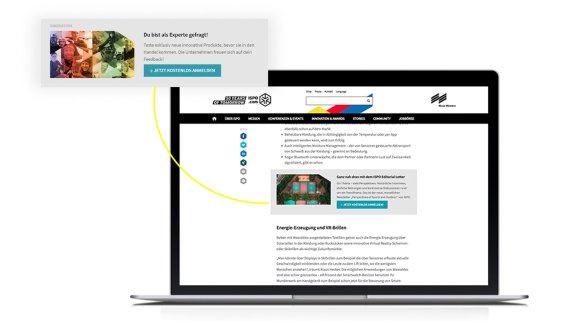 Der Conversion Teaser auf ISPO.com Der Conversion Teaser auf ISPO.com