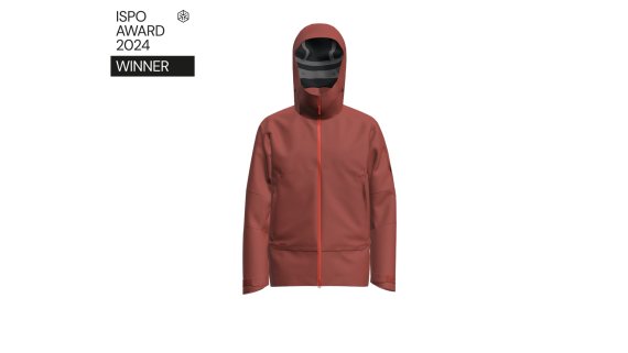 112624_icebreaker MérinoVent™ 3L imperméable Peak Hooded Jacket_Header Veste vue de face