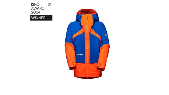 112924_Mammut Eiger Nordwand Pro HS Hooded Jacket_Header Veste orange et bleue